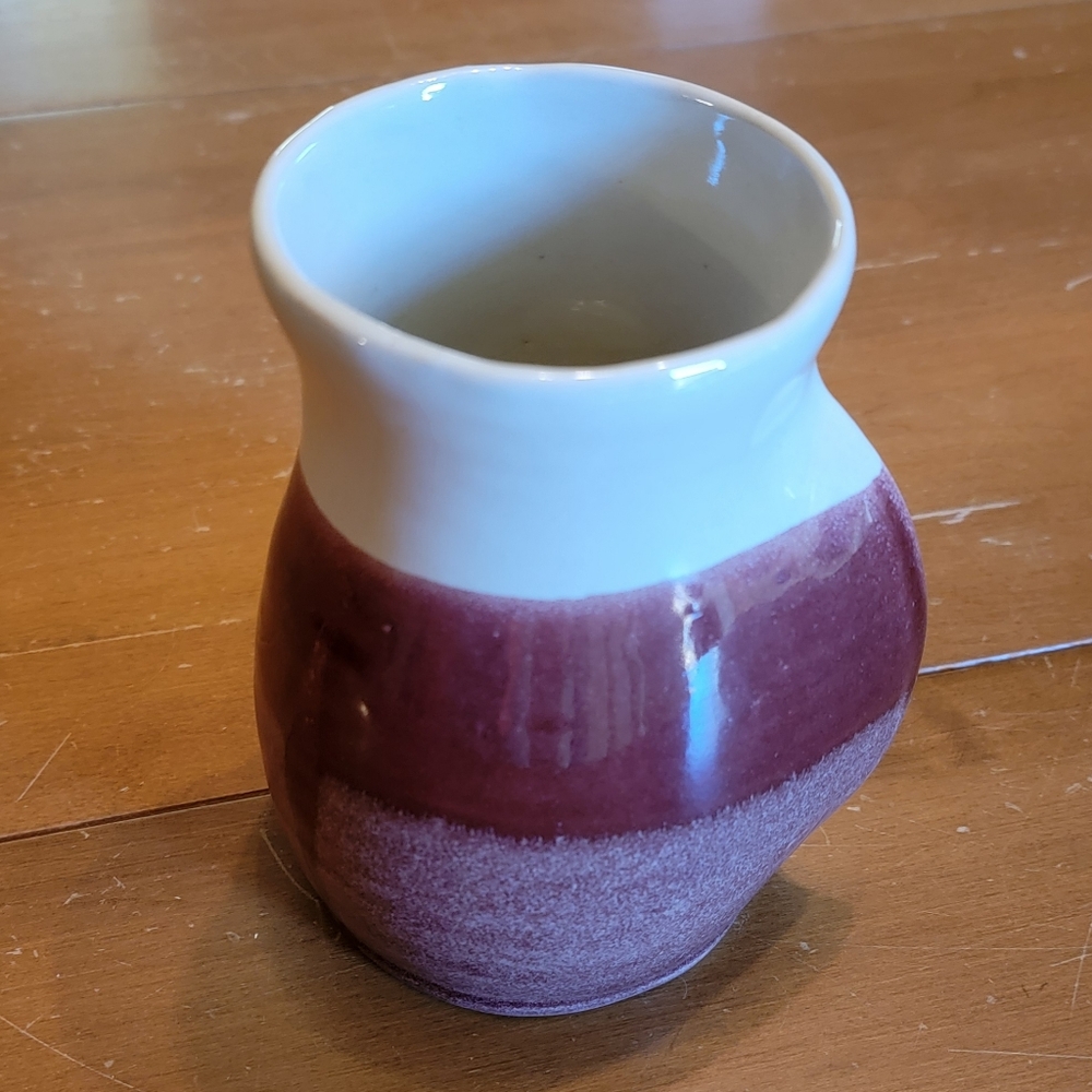 Hand Warmer Coffee Mug Hand Made By Rowe Pottery Works - Left Handed Mug NWOT - Picture 3 of 9